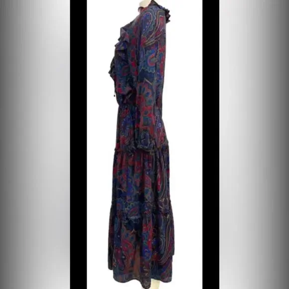 Lauren Ralph Lauren- Women’s Paisley Ruffle Dress - Size 2 - Picture 6 of 13